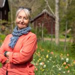Ulrica, sustainable farmer, in a garden