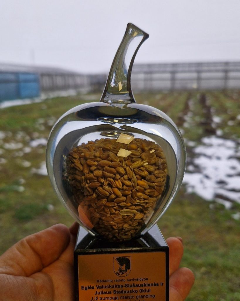 Egle receiving local recognition - award itself