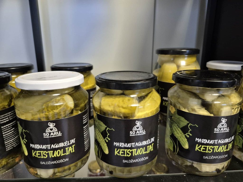 food jars from Egle's farm